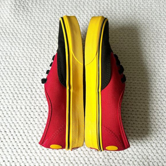 Vans Disney Red Black Yellow 90th Anniversary Mickey Mouse Low Top Sneakers W7 - Picture 5 of 10
